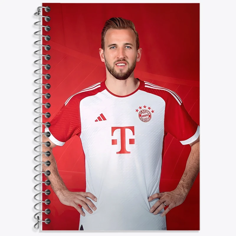 دفتر زبان 50 برگ خندالو مدل سه خط طرح هری کین (Harry Kane) کد F14321