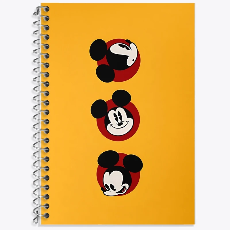 دفتر زبان 50 برگ خندالو مدل سه خط طرح میکی موس کد F8607