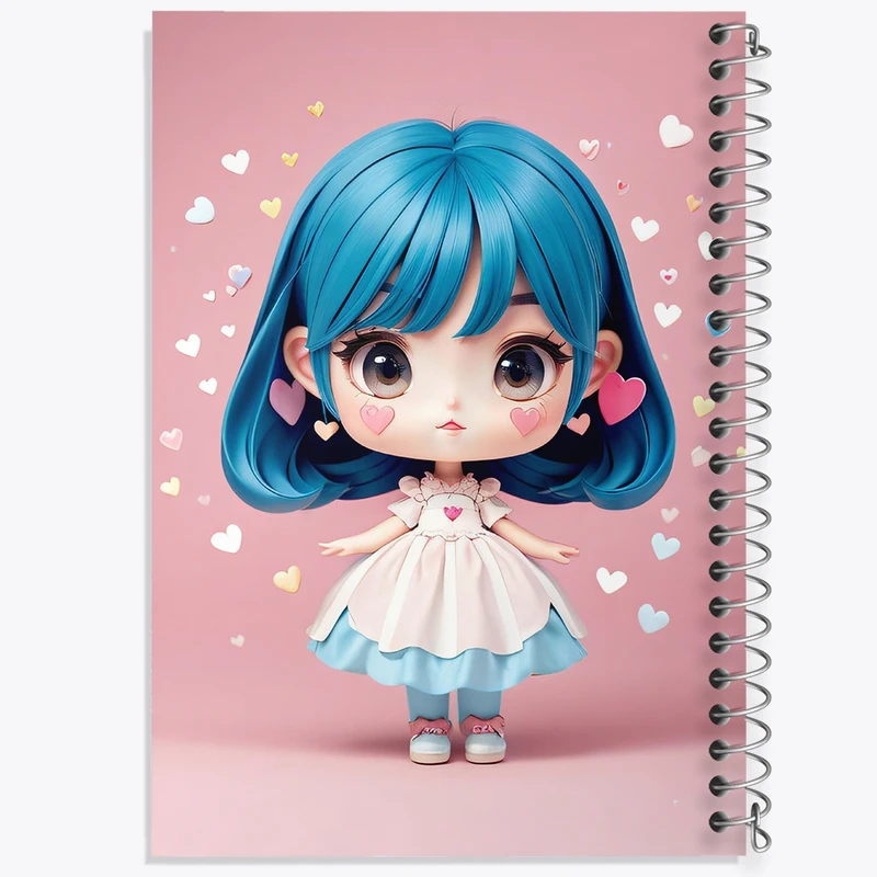 دفتر طراحی 50 برگ خندالو طرح دخترانه (Girlish) کد 36856