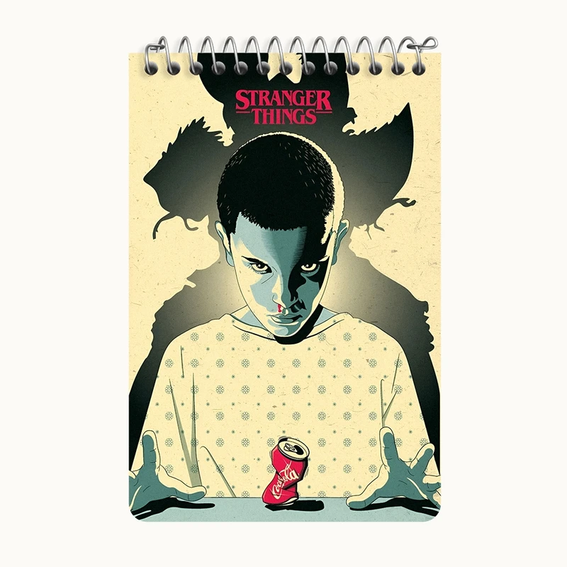 دفتر یادداشت 50 برگ خندالو طرح استرنجر تینگز (Stranger Things) کد F10165