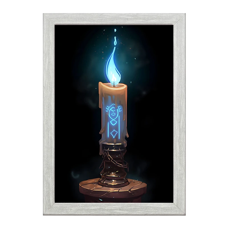 تابلو خندالو طرح شمع عرفانی کد F10776