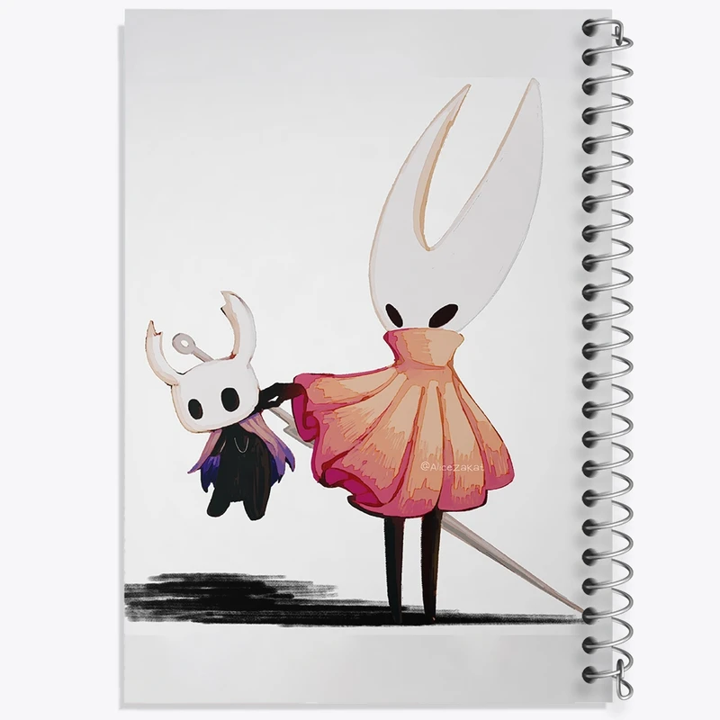 دفتر طراحی 50 برگ خندالو طرح بازی هالو نایت (Hollow Knight) کد 32979