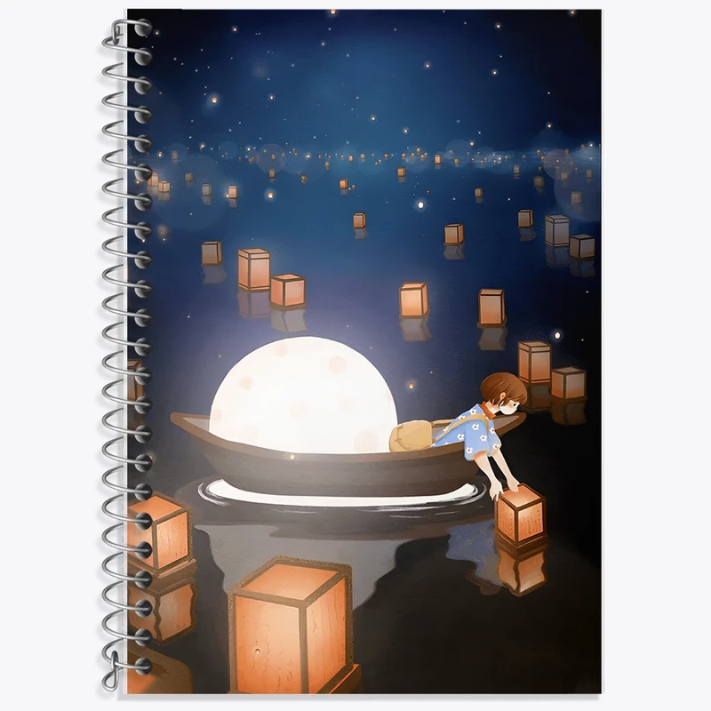 دفتر زبان 50 برگ خندالو مدل سه خط طرح دخترانه کد F8914