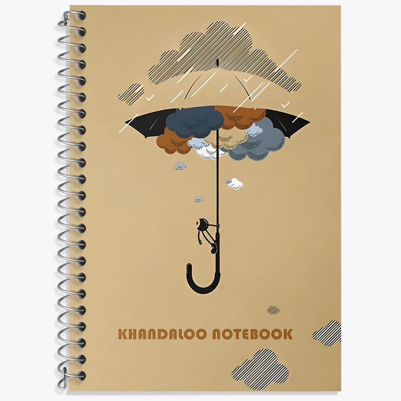 دفتر لغت 50 برگ خندالو طرح چتر و ابر بارانی کد N6321