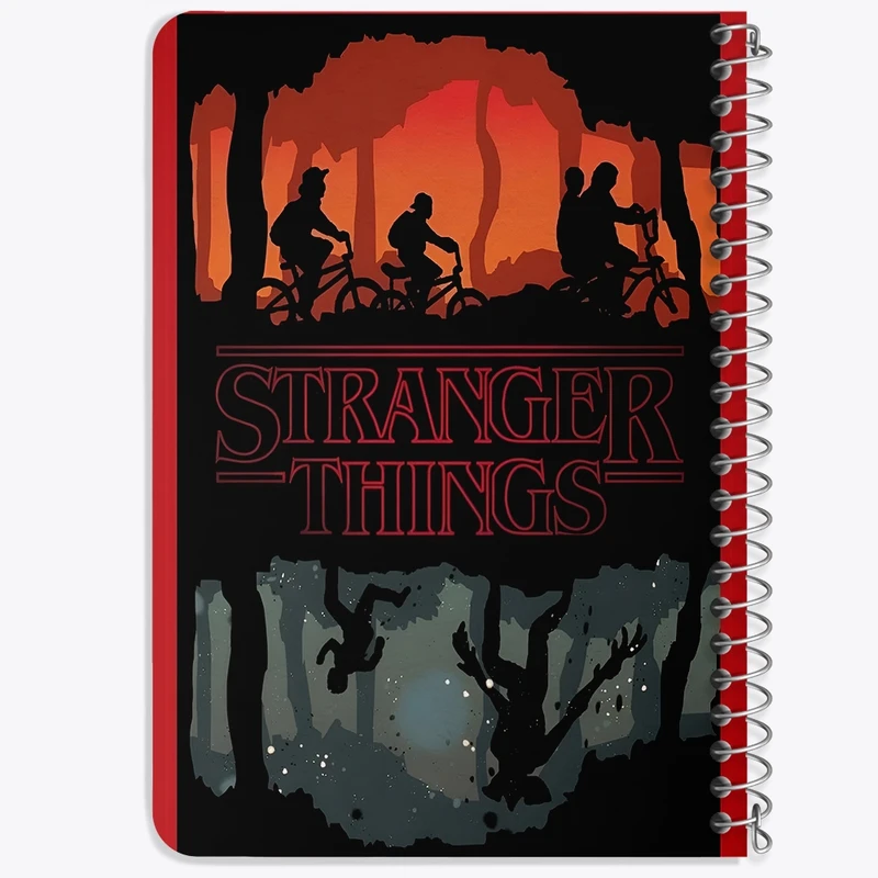 دفتر یادداشت 50 برگ خندالو طرح استرنجر تینگز (Stranger Things) کد F10171