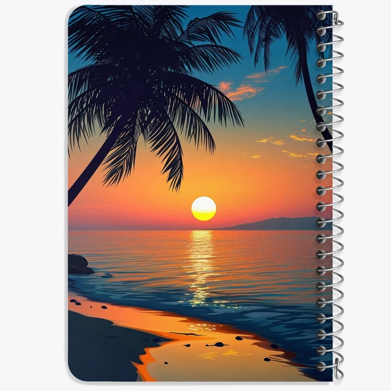 دفتر یادداشت 50 برگ خندالو طرح منظره غروب کد F2661