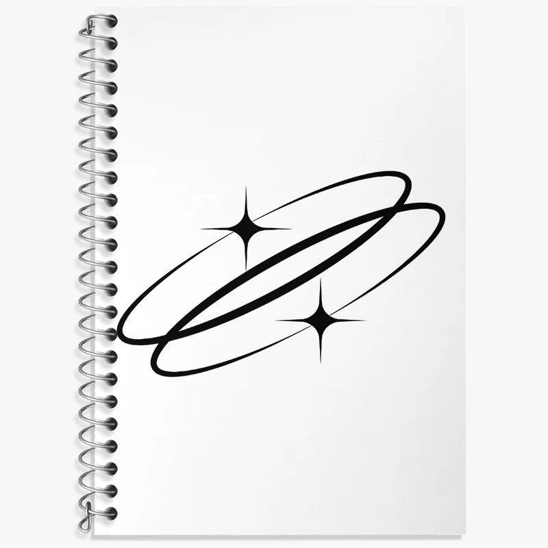 دفتر زبان 50 برگ خندالو مدل سه خط طرح ستاره دنباله دار کد F3886