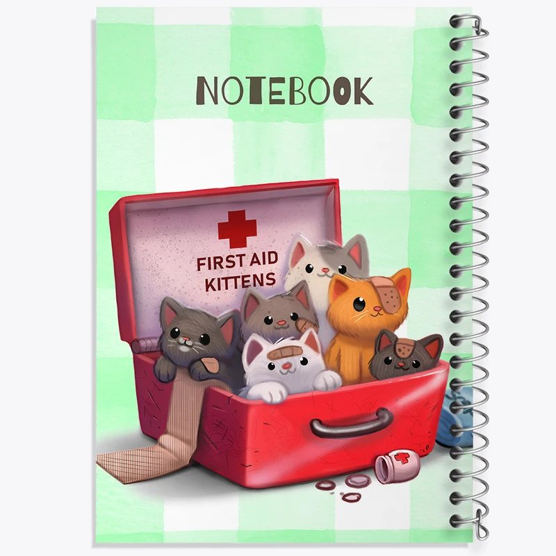 دفتر نقاشی 50 برگ خندالو طرح گربه های زخمی بامزه کد N6536