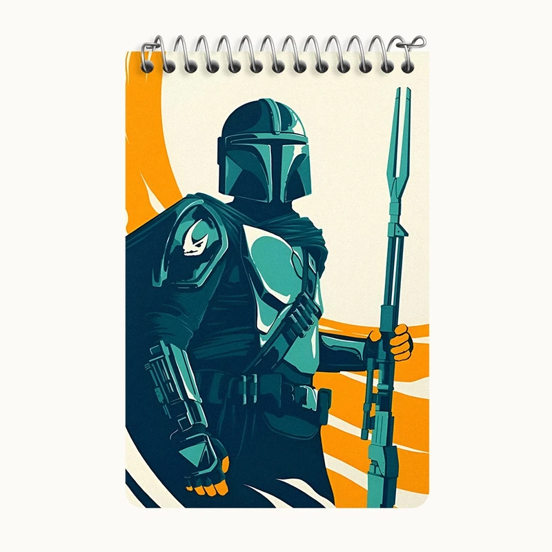 دفتر یادداشت 50 برگ خندالو طرح مندلورین (The Mandalorian) کد F13748