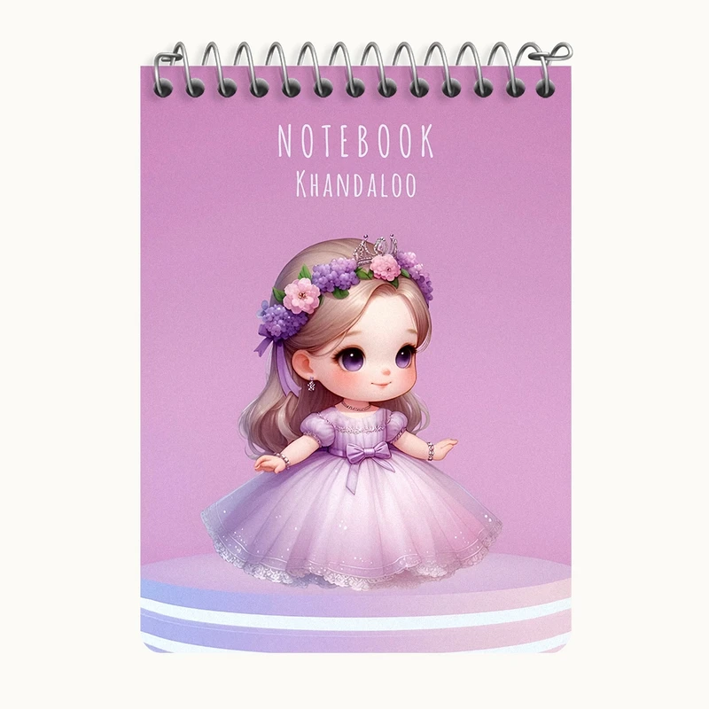 دفتر یادداشت 50 برگ خندالو طرح دخترانه کودکانه کیوت کد N6630