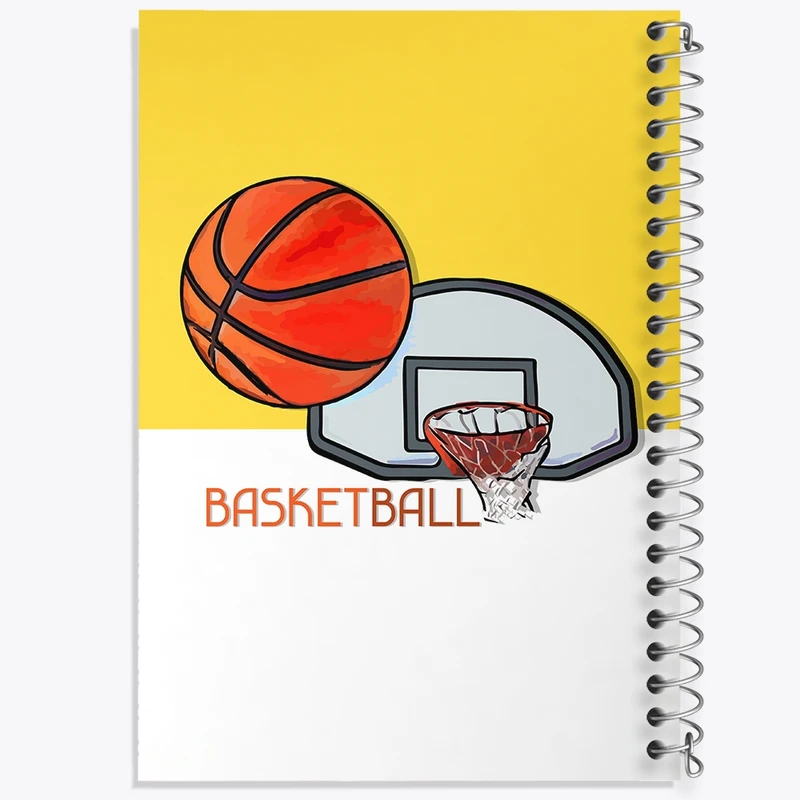 دفتر طراحی 50 برگ خندالو طرح بسکتبال Basketball کد 26474