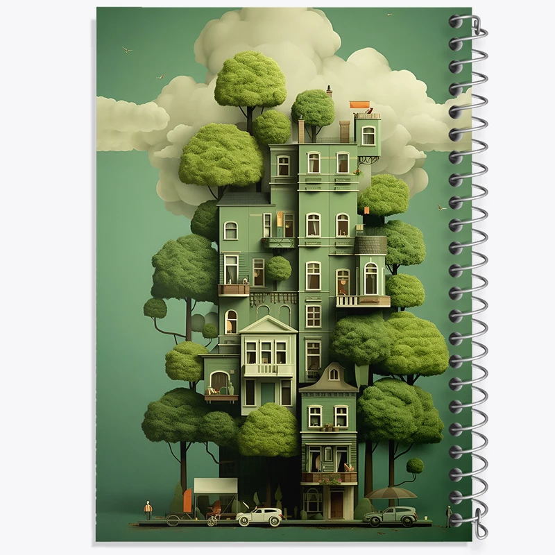 دفتر نقاشی 50 برگ خندالو طرح خانه ی سبز کد F3655