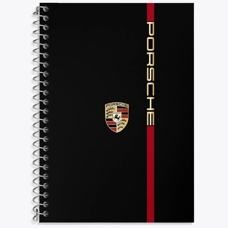 دفتر زبان 50 برگ خندالو مدل سه خط طرح پورشه (Porsche) کد N7543