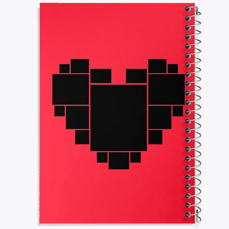 دفتر ژورنال نویسی 50 برگ خندالو مدل نقطه ای طرح قلب کد F3640