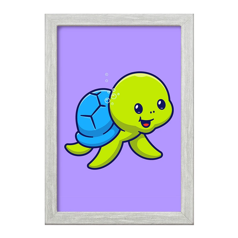 تابلو خندالو طرح حیوانات بامزه لاکپشت کد 29692