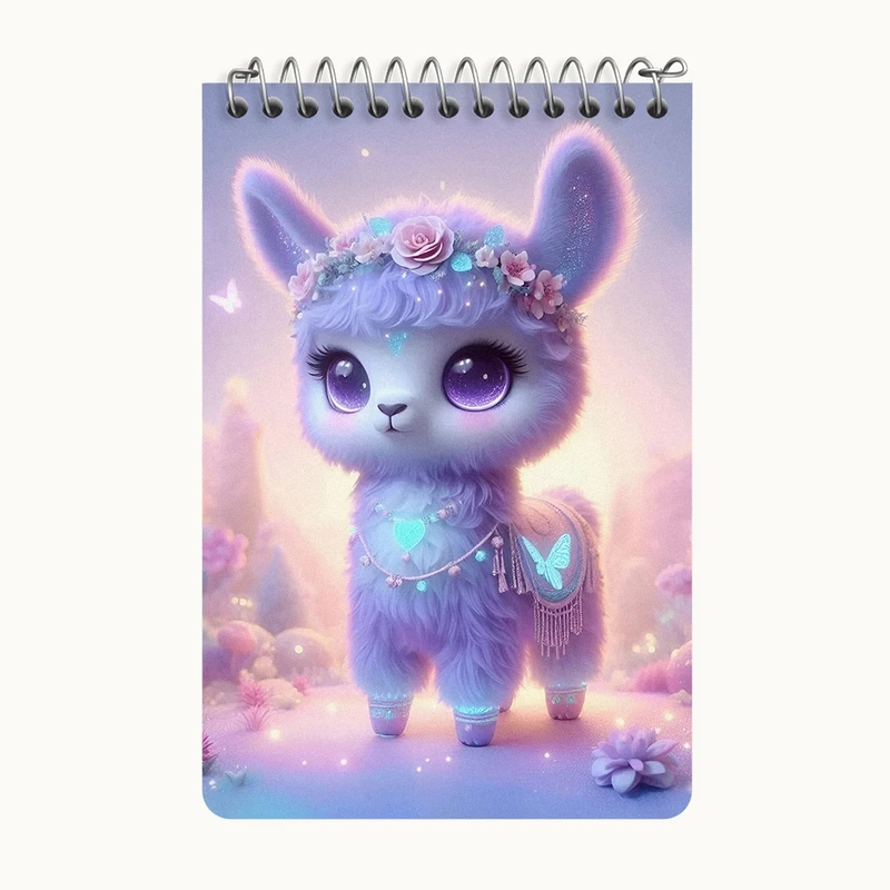 دفتر یادداشت 50 برگ خندالو طرح لاما کیوت کد F5386