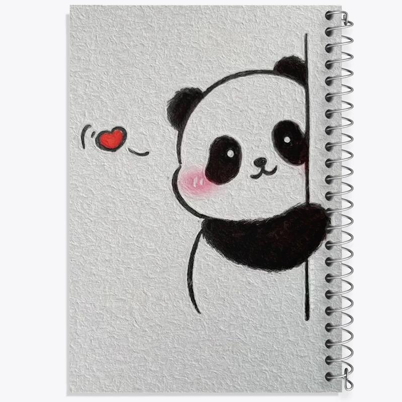 دفتر طراحی 50 برگ خندالو طرح پاندای کیوت کد N1953