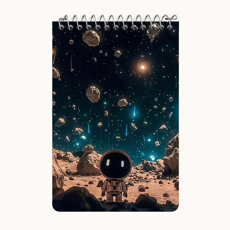 دفتر یادداشت 50 برگ خندالو طرح فضانورد کد F6048