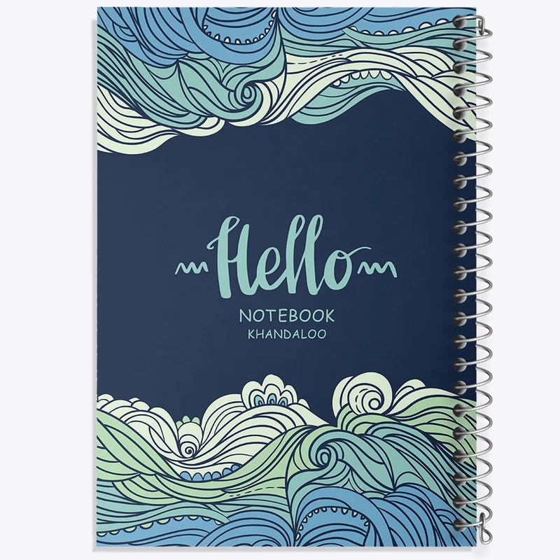 دفتر طراحی 50 برگ خندالو طرح موج کد N830