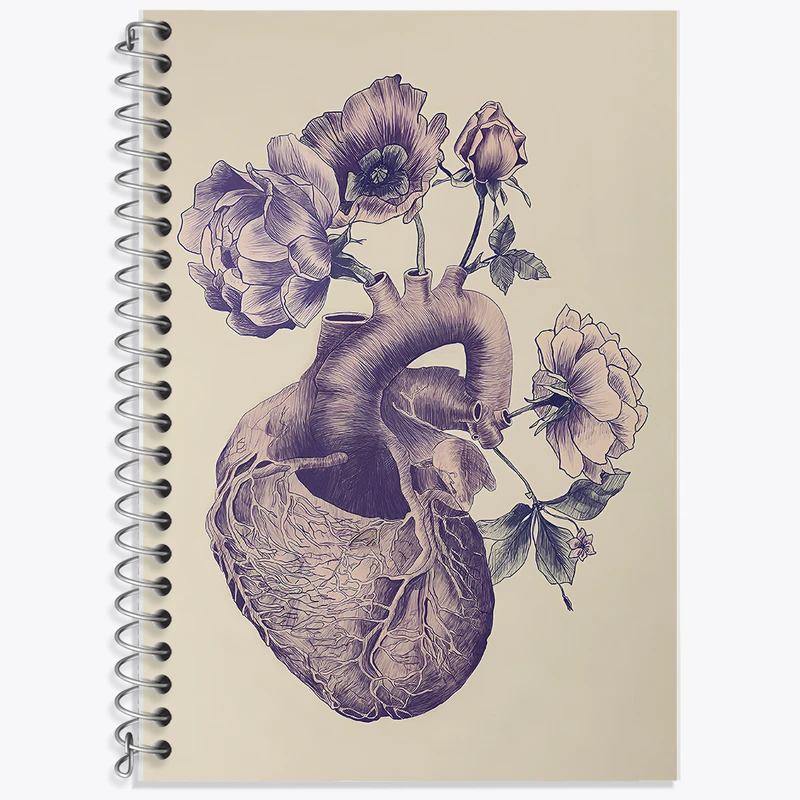 دفتر نت موسیقی 50 برگ خندالو طرح قلب (Heart) کد F14049