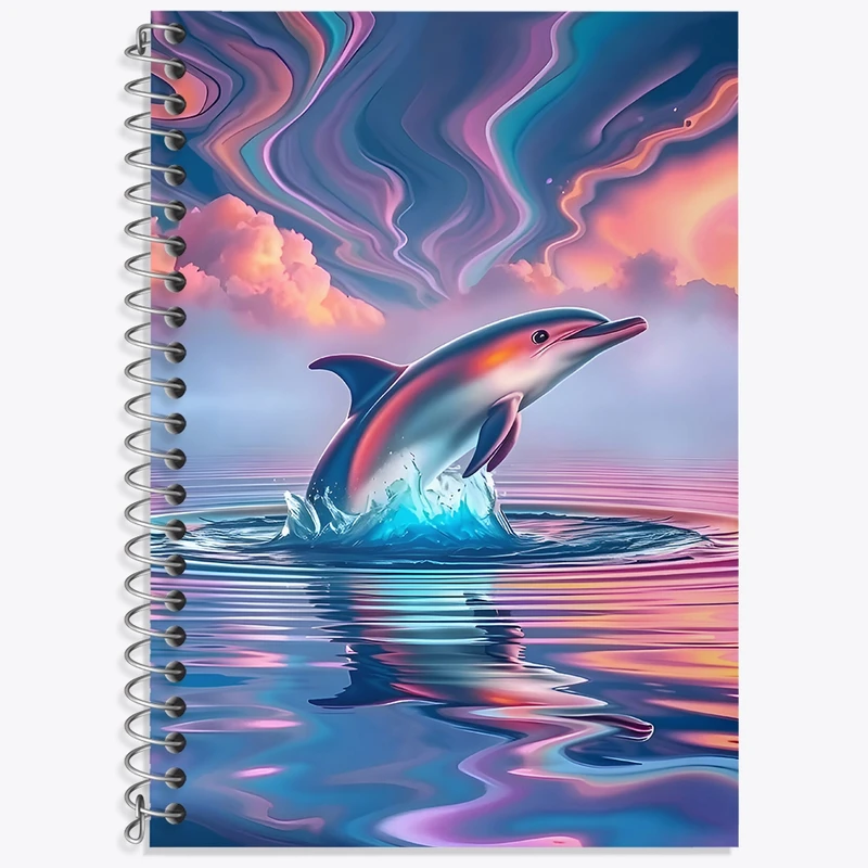 دفتر لغت 50 برگ خندالو طرح دلفین کد F4332