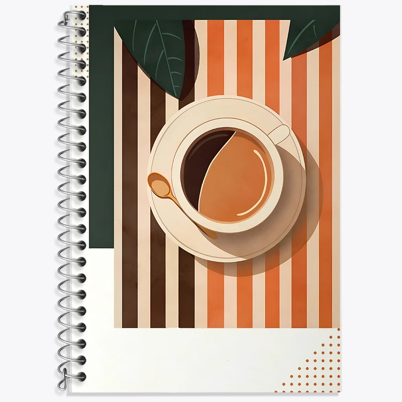 دفتر نت موسیقی 50 برگ خندالو طرح قهوه (COFFEE) کد F10403