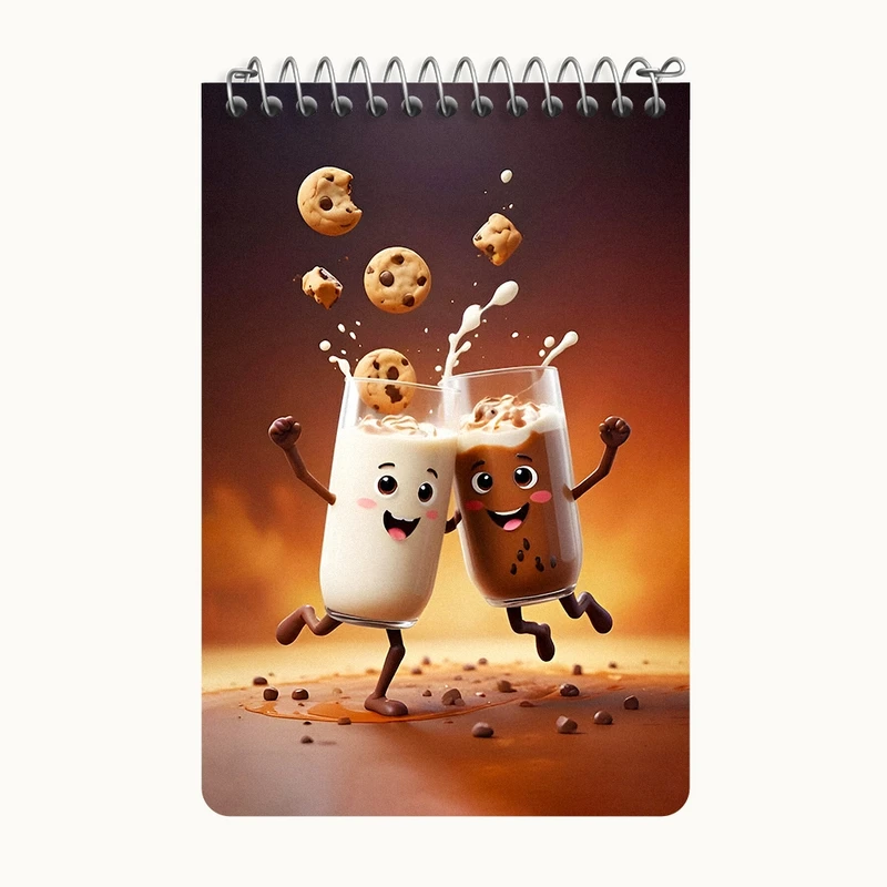 دفتر یادداشت 50 برگ خندالو طرح آیس کافی کد F6827