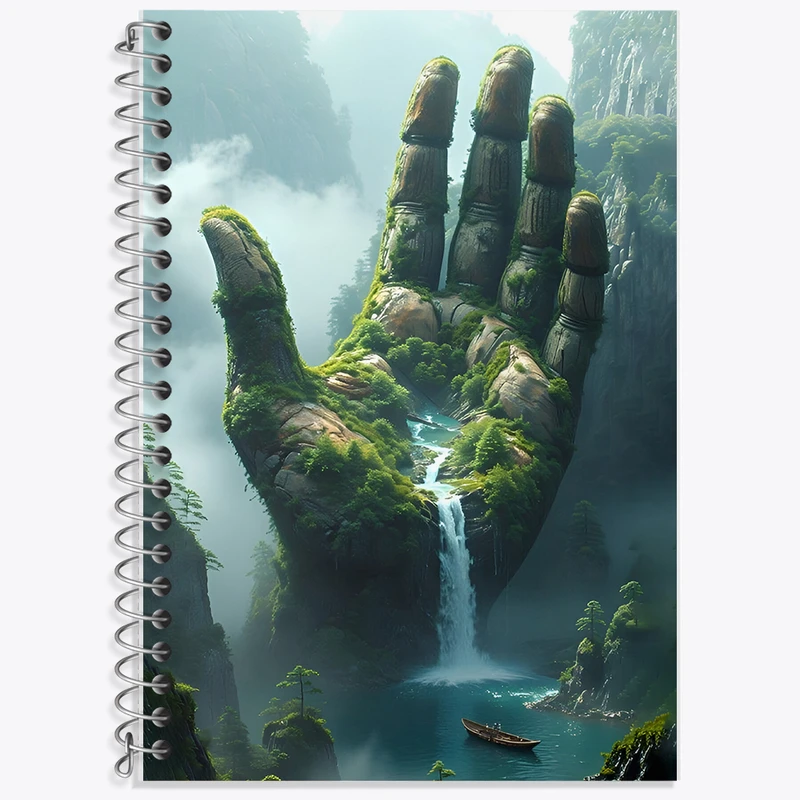 دفتر نت موسیقی 50 برگ خندالو طرح دست طبیعت کد F12901