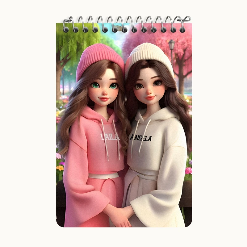 دفتر یادداشت 50 برگ خندالو طرح دخترانه کد F4199