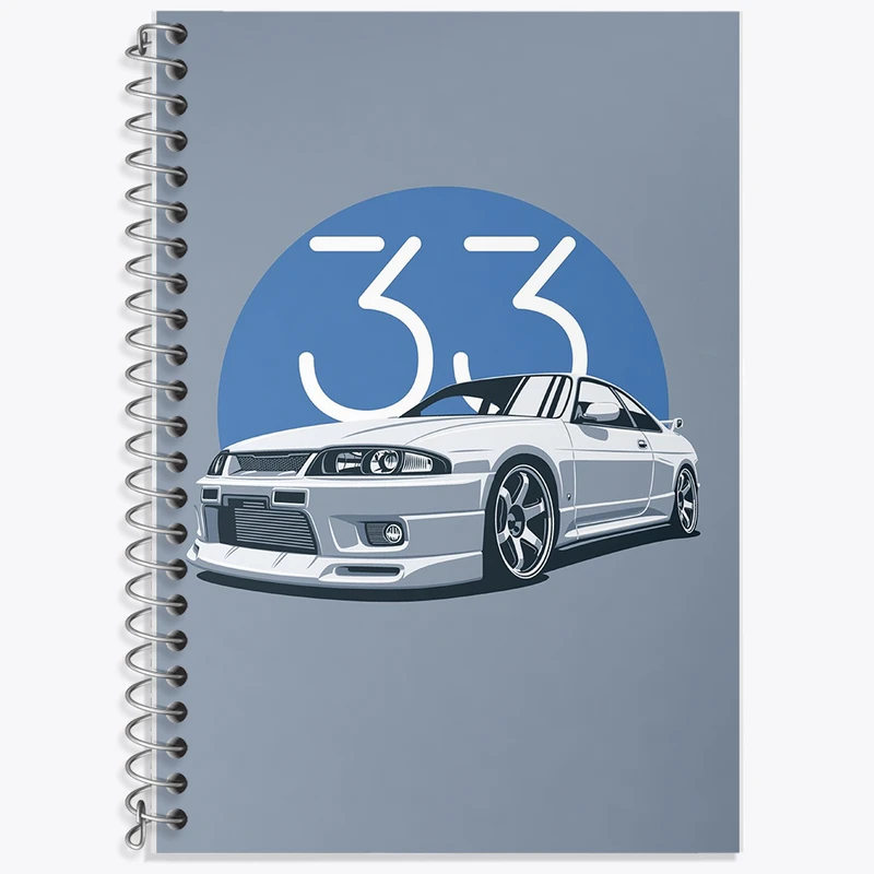 دفتر زبان 50 برگ خندالو مدل دو خط طرح ماشین اسپرت کد F10377