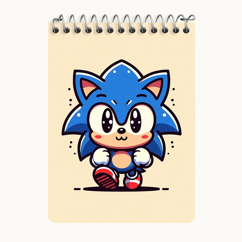 دفتر یادداشت 50 برگ خندالو طرح سونیک (Sonic) کد N6462