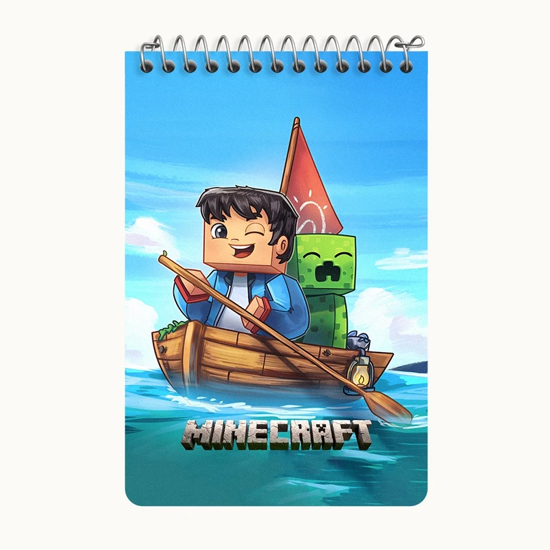 دفتر یادداشت 50 برگ خندالو طرح ماینکرافت (Minecraft) کد F14071