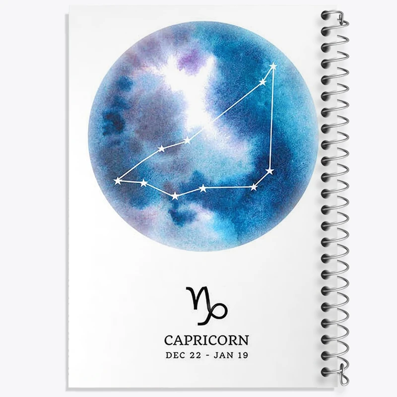 دفتر ژورنال نویسی 50 برگ خندالو مدل نقطه ای طرح ماه تولد دی کد F11381