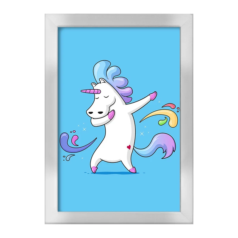 تابلو خندالو طرح اسب تک شاخ یونیکورن  کد 1099