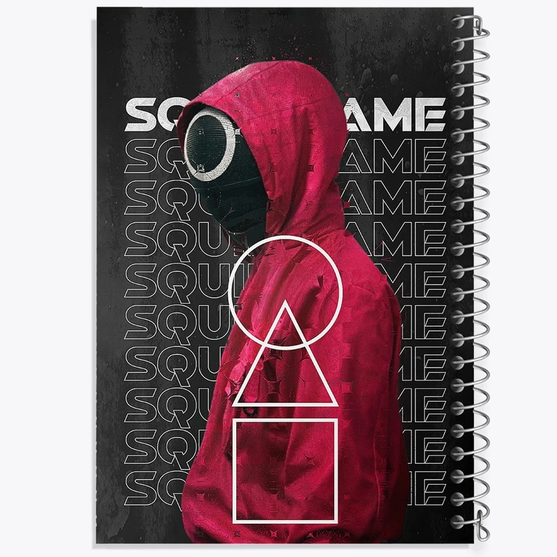 دفتر طراحی 50 برگ خندالو طرح بازی مرکب  Squid Game  کد 10802