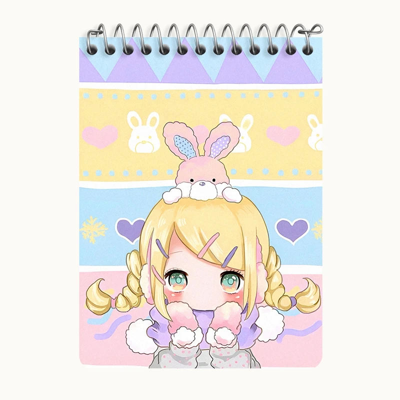 دفتر یادداشت 50 برگ خندالو طرح دخترانه کیوت کد N3967