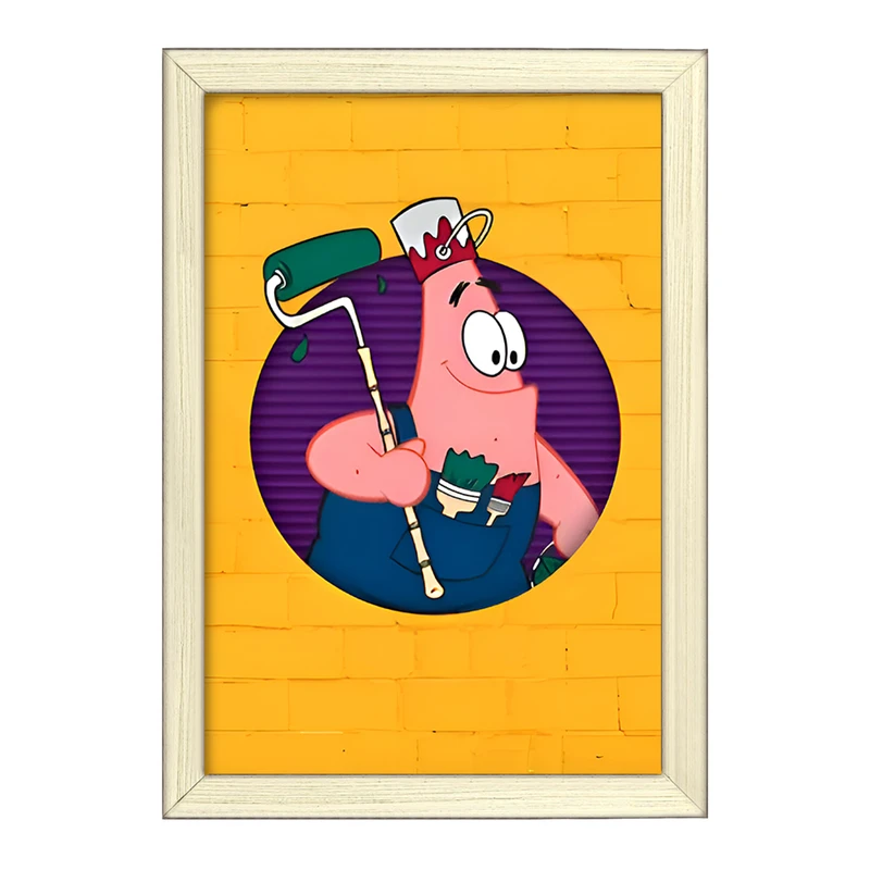 تابلو خندالو طرح پاتریک باب اسفنجی کد F6881