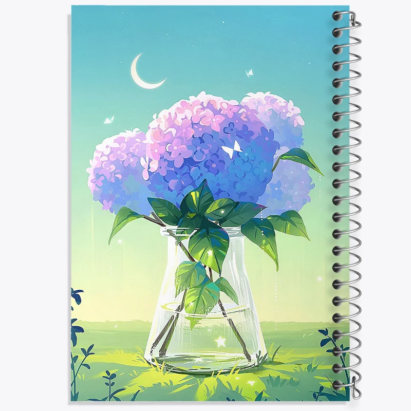 دفتر مشق 50 برگ خندالو طرح گلدان گل کد N9421