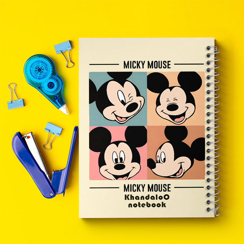 دفتر مشق 50 برگ خندالو طرح میکی موس (Mickey mouse) کد N9463