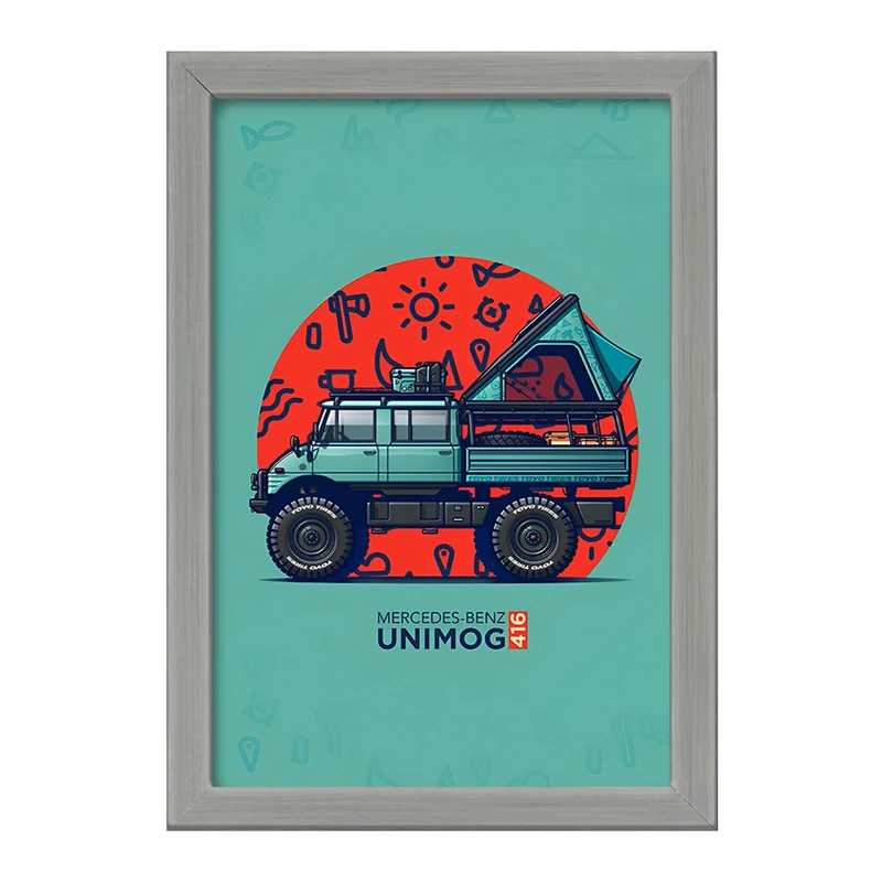 تابلو خندالو طرح مرسدس بنز (Mercedes Benz Unimog 416) کد F14172