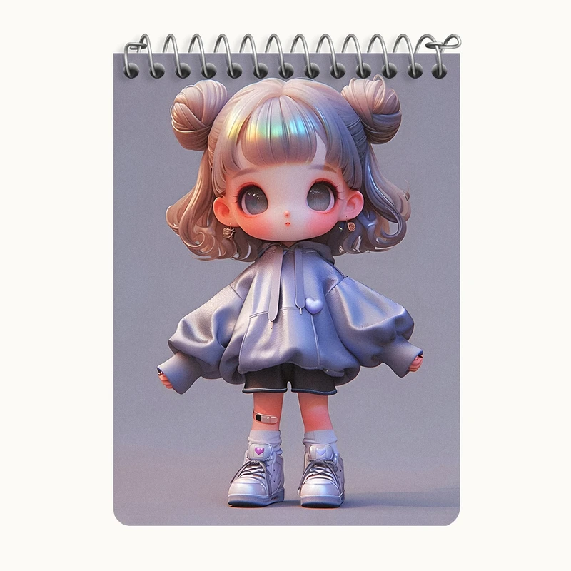 دفتر یادداشت 50 برگ خندالو طرح دخترانه کد N5348