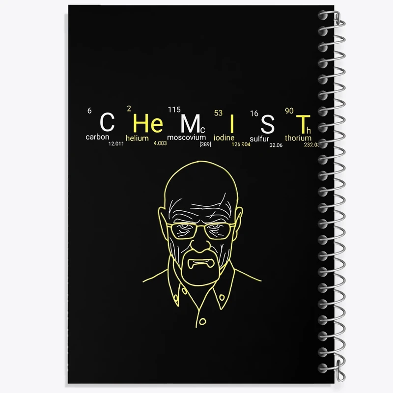 دفتر ژورنال نویسی 50 برگ خندالو مدل نقطه ای طرح بریکینگ بد (Breaking Bad) کد N6952