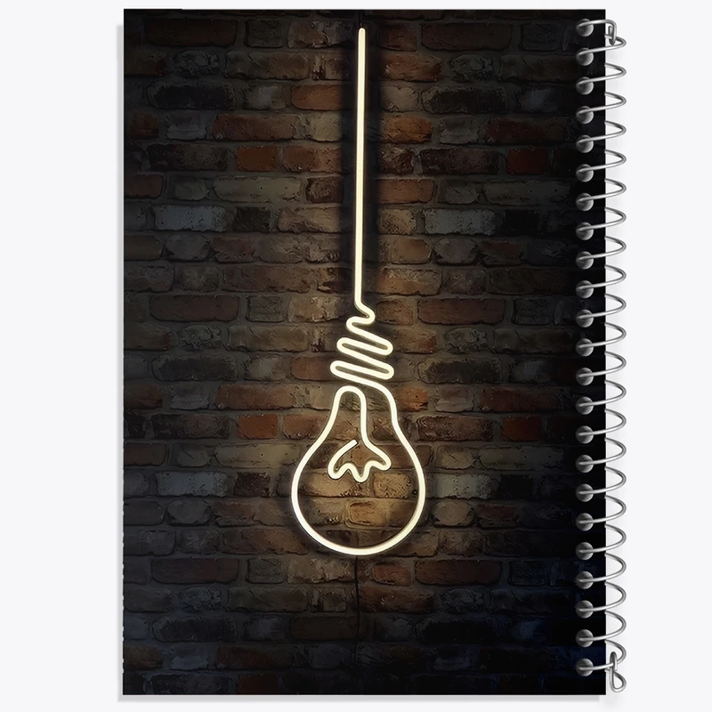 دفتر ژورنال نویسی 50 برگ خندالو مدل نقطه ای طرح چراغ کد F12571