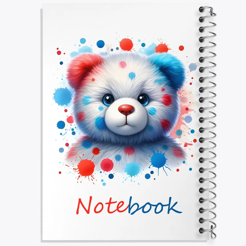 دفتر مشق 100 برگ خندالو طرح خرس رنگی کد N6686