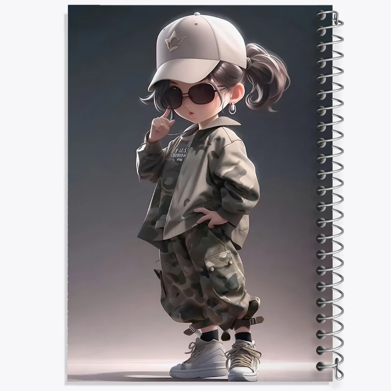 دفتر ژورنال نویسی 50 برگ خندالو مدل نقطه ای طرح دخترانه کد F4039