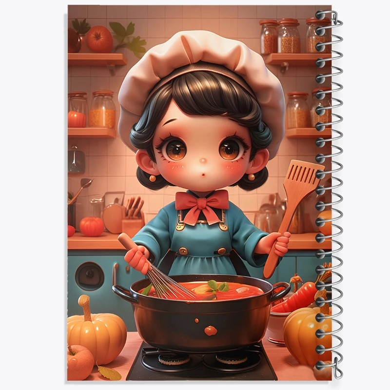 دفتر لیست خرید 50 برگ خندالو طرح دختر آشپز کد F9554