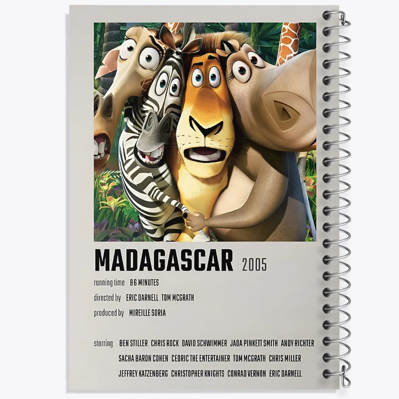 دفتر لیست خرید 50 برگ خندالو طرح ماداگاسکار (Madagascar) کد F14207