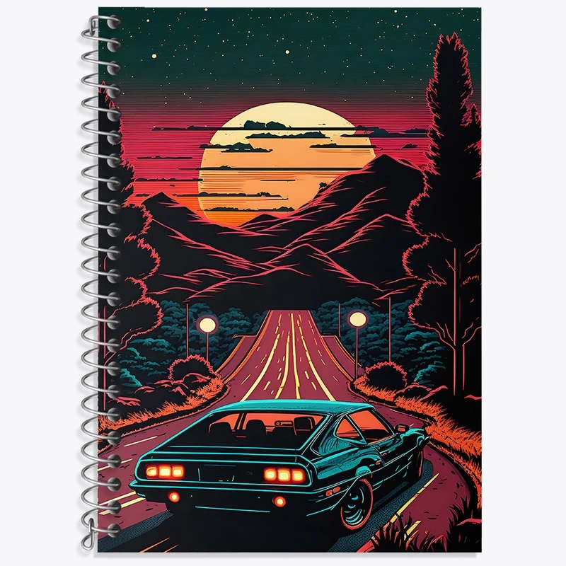 دفتر لغت 50 برگ خندالو طرح جاده ی بی انتها کد F4674