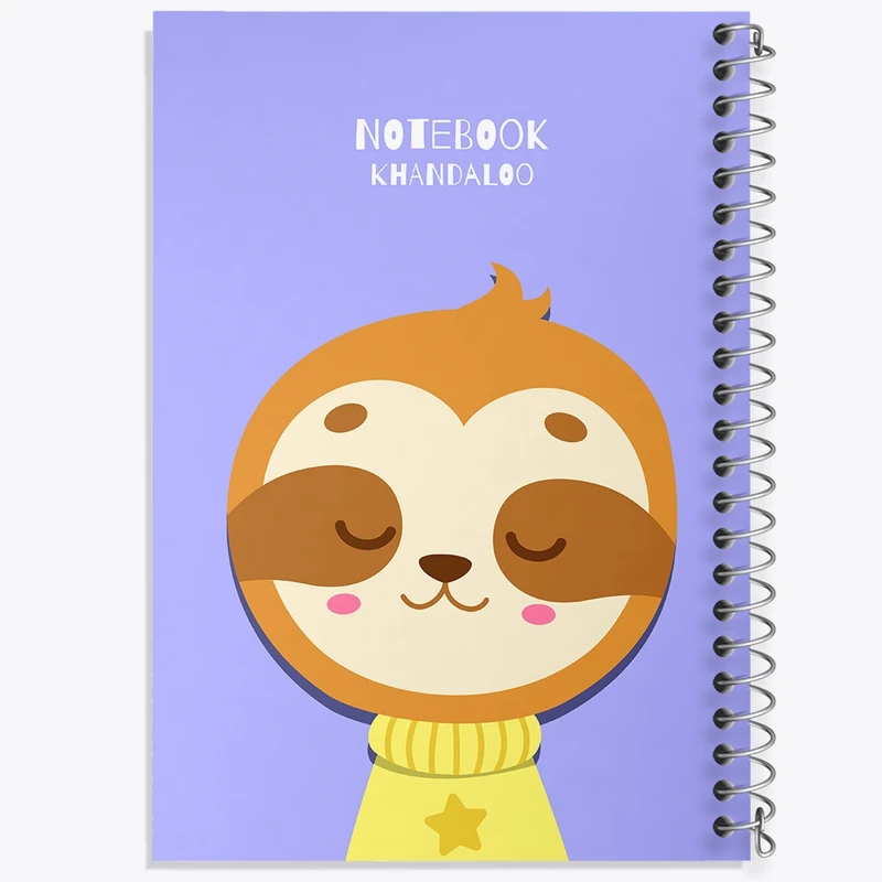 دفتر طراحی 50 برگ خندالو طرح تنبل کیوت کد N1115