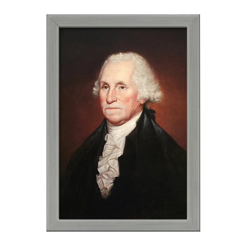 تابلو خندالو طرح نقاشی جورج واشنگتن اثر رامبراند پیل کد F12274